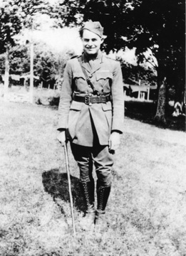 Ernest Hemingway in uniform  Image courtesy of John F. Kennedy Presidential Library