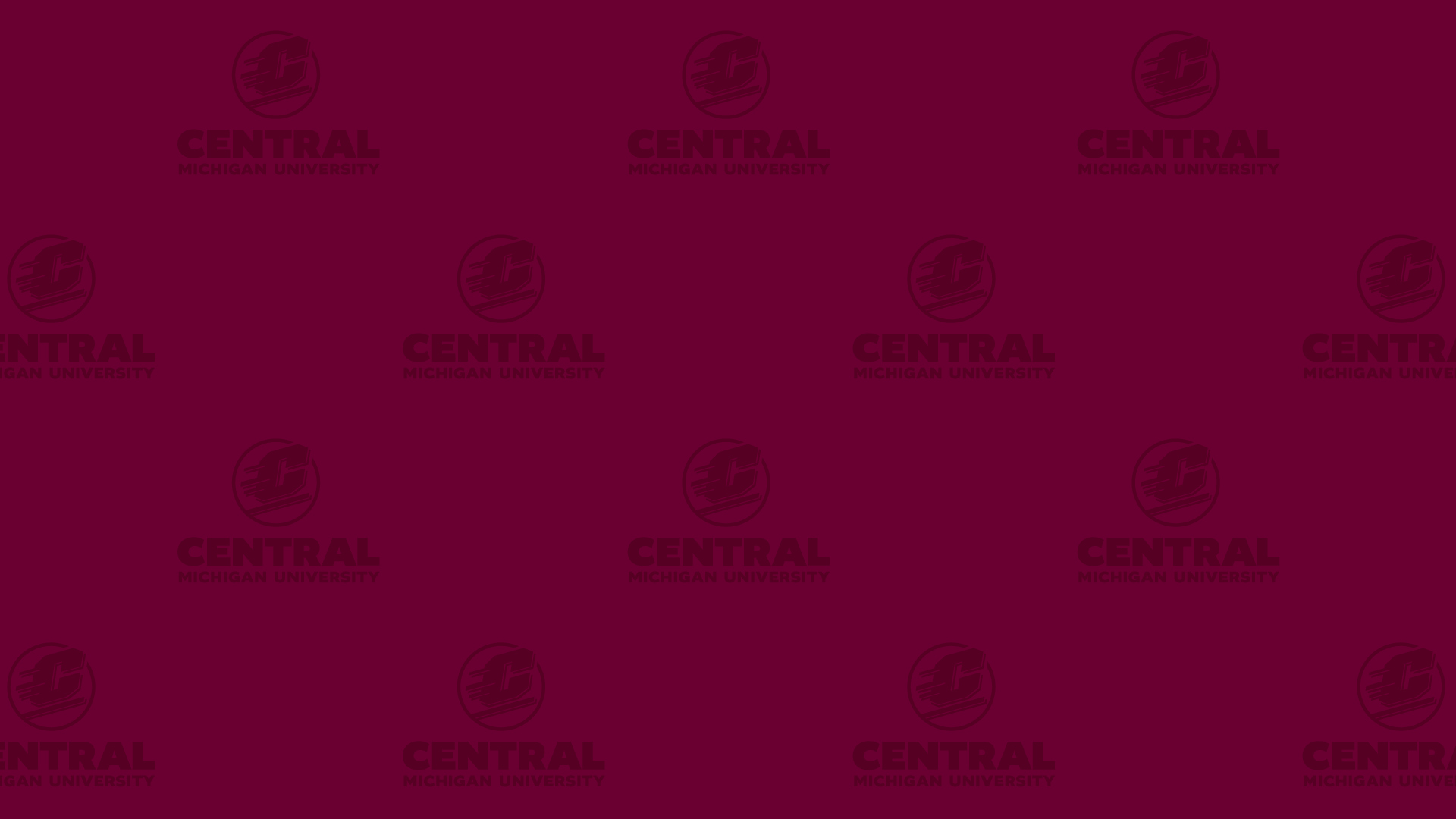 Central Michigan university signature repeated several time in maroon background