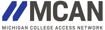 Block MCAN with words Michigan College Access Network