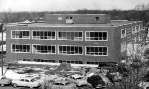 Old library (now Ronan Hall) under construction