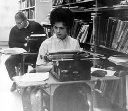 Student typewriter stations in Ronan, ca. 1962.