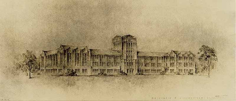 Eugene C. Warriner Hall Sketch