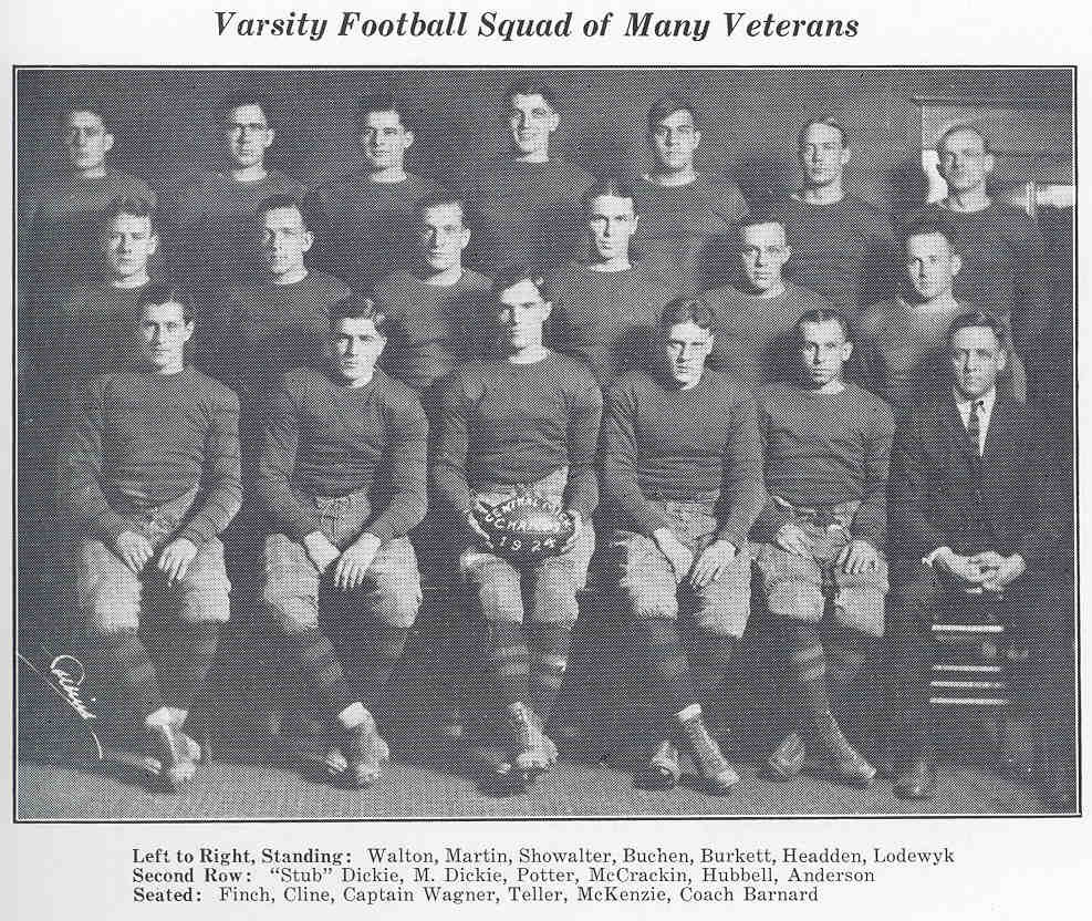 Varsity football quad of many veterans