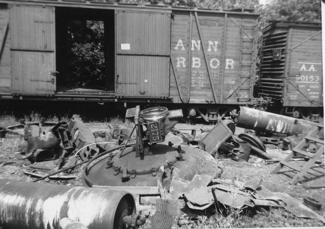 Boxcars Owosso Scrapped Locomotive