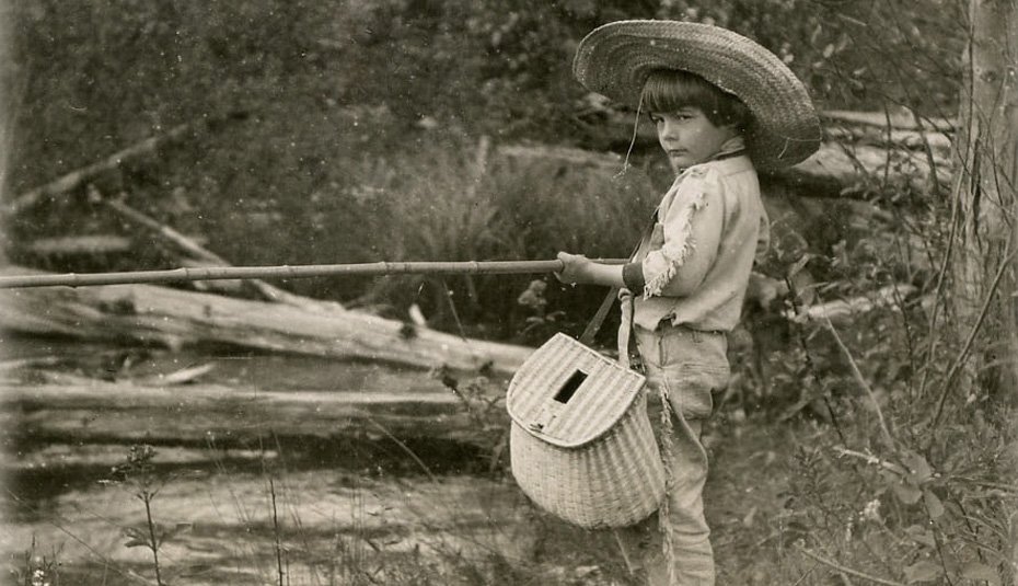 6 year old Ernest Hemingway fishing