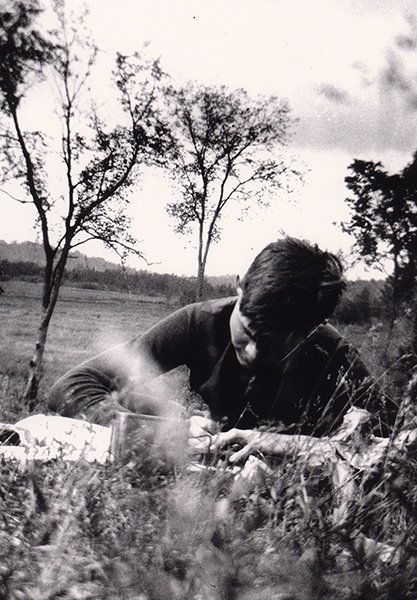 Young Hemingway writing