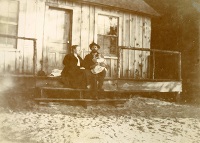 Clarence, Grace Hemingway and Marcelline at Wildwood Harbor, Walloon Lake, 1898   Image courtesy of Jim Sanford, and Clarke Historical Library