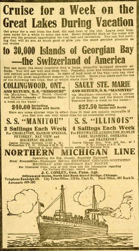 Flyer for Northern Michigan Line