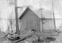 Windemere shuttered for the winter before being painted, ca. 1899  Image courtesy of Jim Sanford and Clarke Historical Library