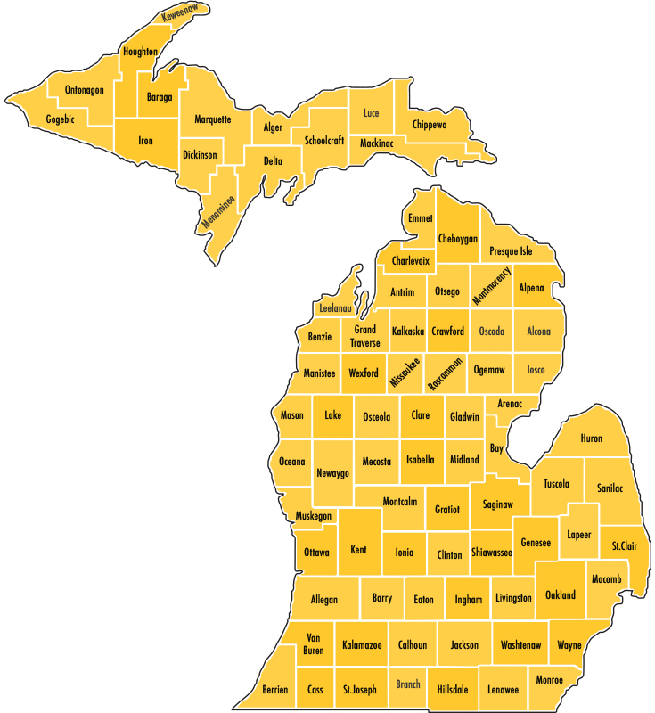 Counties in Michigan