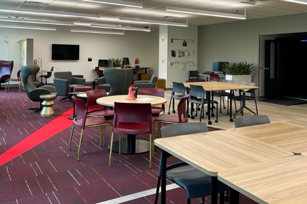 Photo of the Adobe digital lounge room.