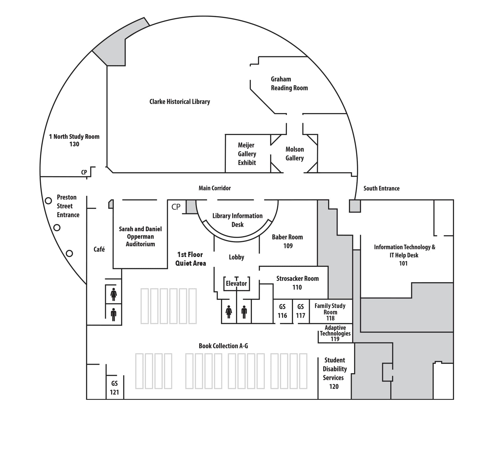 Park Library First Floor Rendering