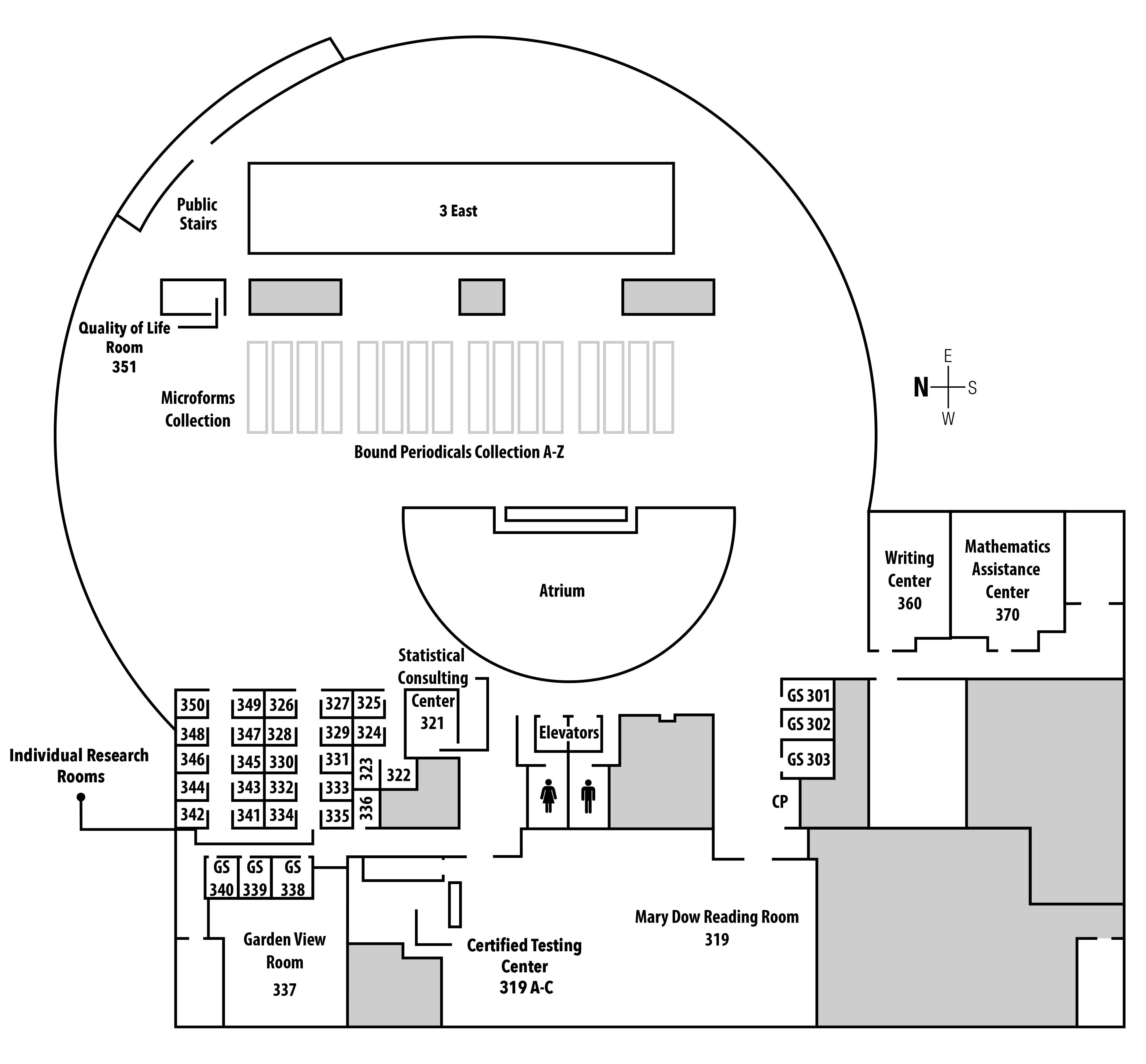 Park Library Third Floor Rendering