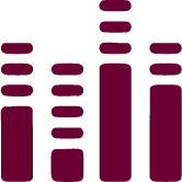 Icon for sounds at different levels, four bars total