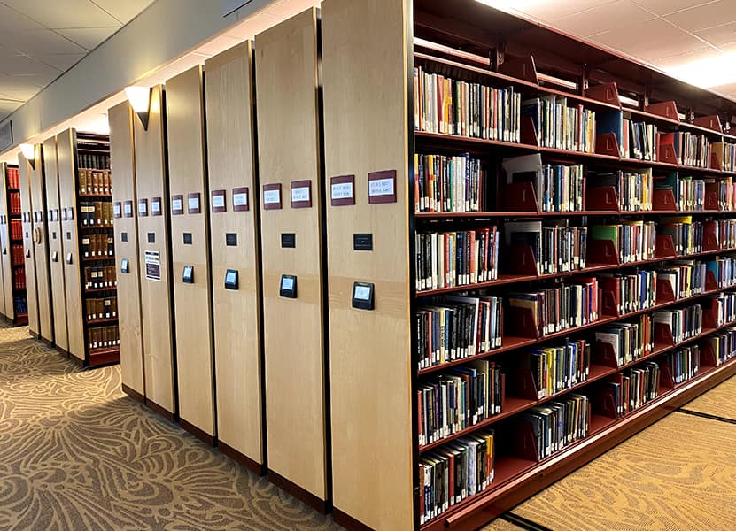 Book Shelves in Park Library