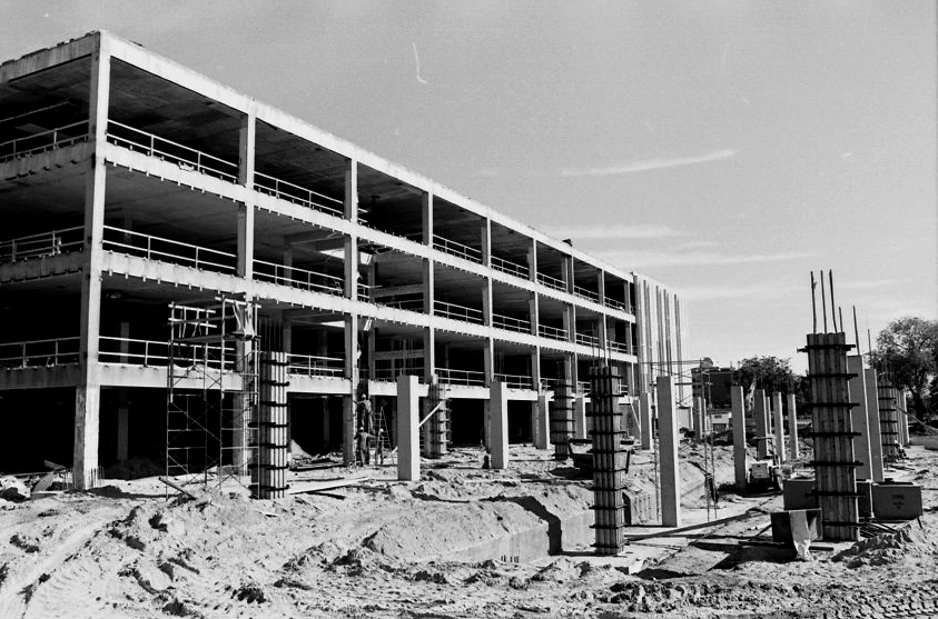 Exterior of Park Library Construction