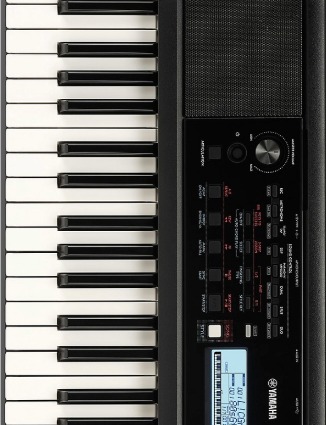 Close up of yamaha keyboard