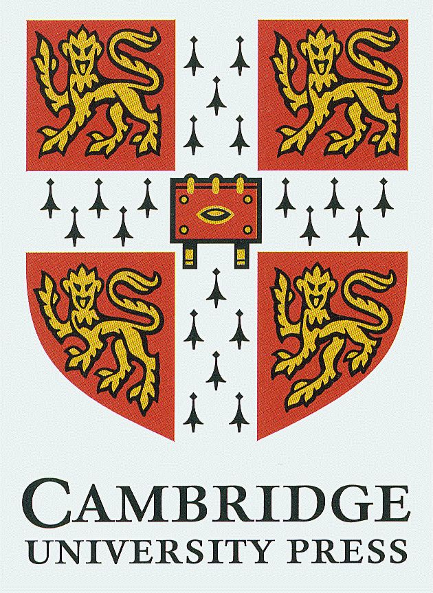 Cambridge University Press Logo sheild design in red, gold, black, and white.
