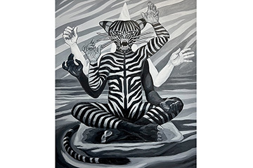 ©Zebra Mane, oil on canvas, 48” x 72” 2022, Taurus Burns