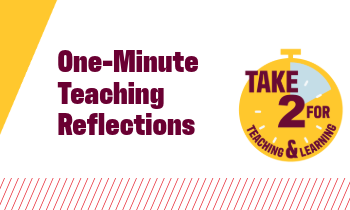 One-Minute Teaching Reflections - Blog Featured Image