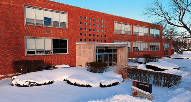 Ronan Hall in winter