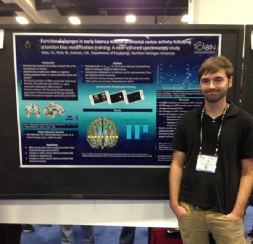 Picture of Jacob Aday with his research poster