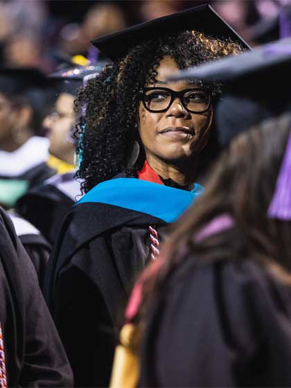 Graduate student at graduation