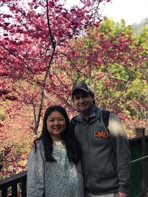 Lane Demas and Jennifer Liu smiling for the camera.