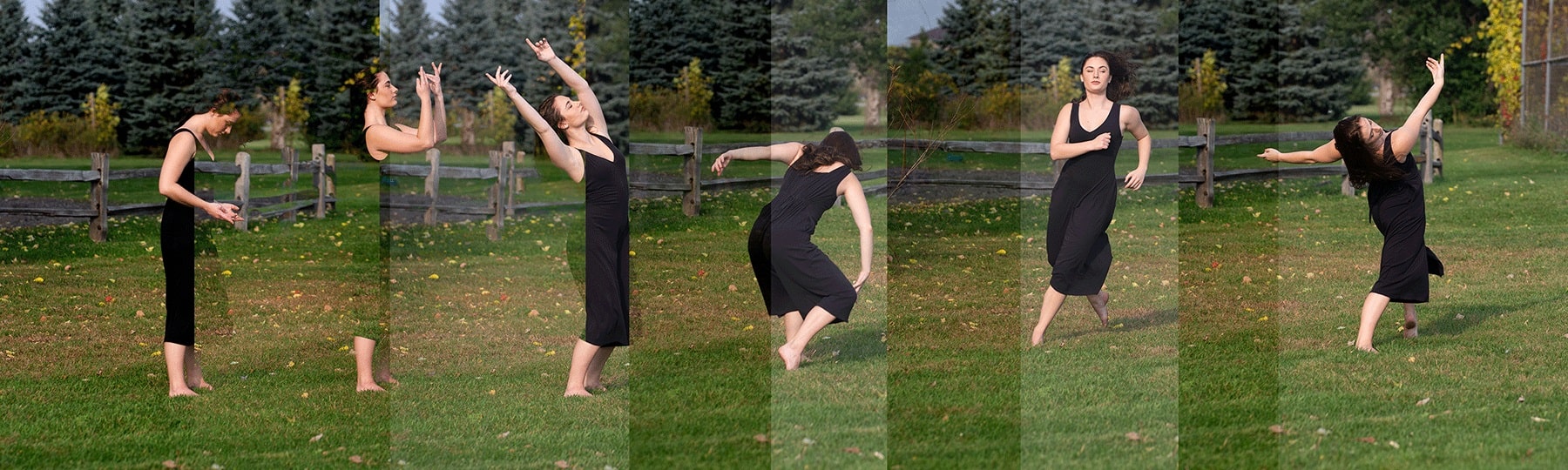 Still shots of a student dancing