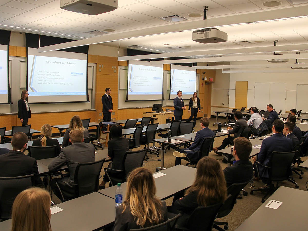 Michigan Finance Scholars competing in Ann Arbor Michigan