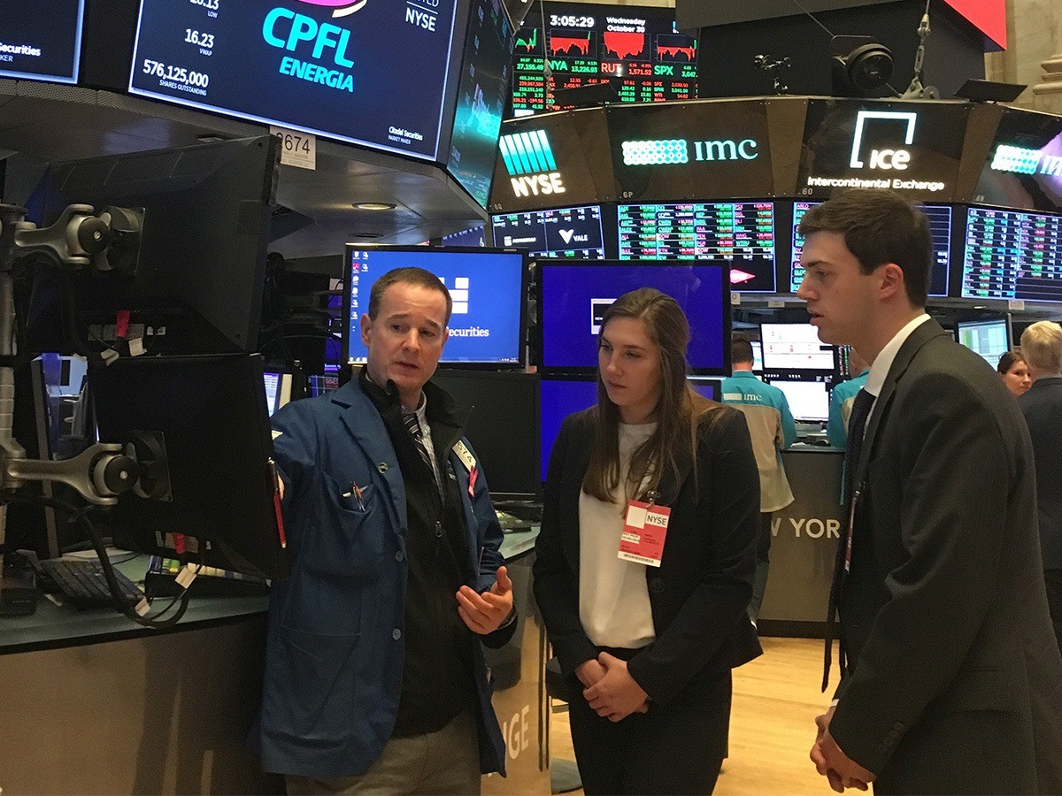 Michigan Finance Scholars touring the New York Stock Exchange in NYC