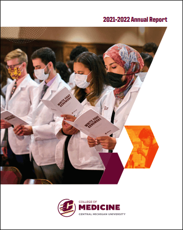 Cover of the 2021-22 College of Medicine Annual Report.