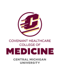 CMED vert maroon and gold 200x250 Logo featuring a maroon and gold stylized letter