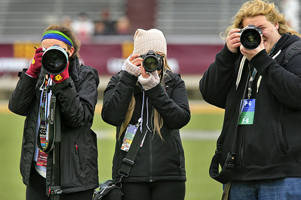 Photographers at a game