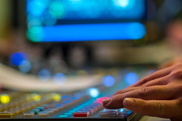 Controls in a broadcasting center