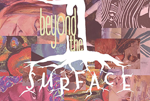 20250519_ArtEvent_Spring25Exhibition_001_300x201 Poster for the Spring 2025 Exhibition. It is a collage of many paintings with a tree trunk and roots painted in the foreground. The words