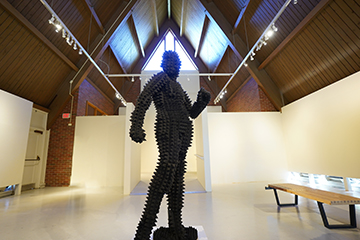 20261014_ArtEvents_SoloShow_001_360x240 Sculpture by Jeremy Davis, a human figure made from textured foam.