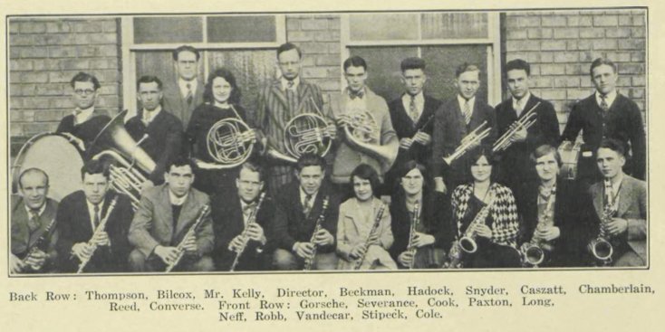 School of Music Band 1928-29