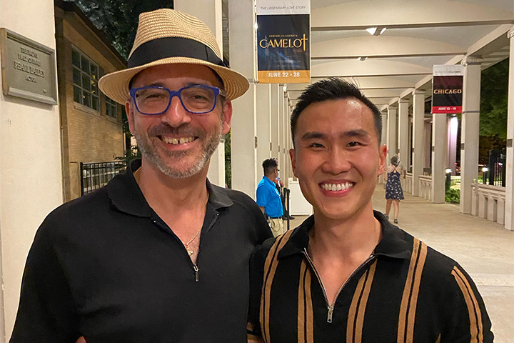 A picture of Dr. Eric Hoy Tucker and his student Brandon Chu