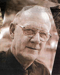 Headshot of James Hough, a greyscale image cut from a newspaper