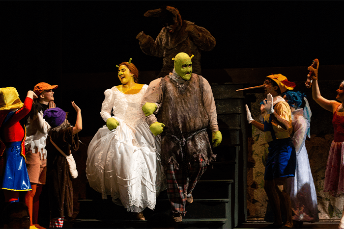 CMU students perform Shrek the Musical at the Bush Theatre inside Moore Hall.