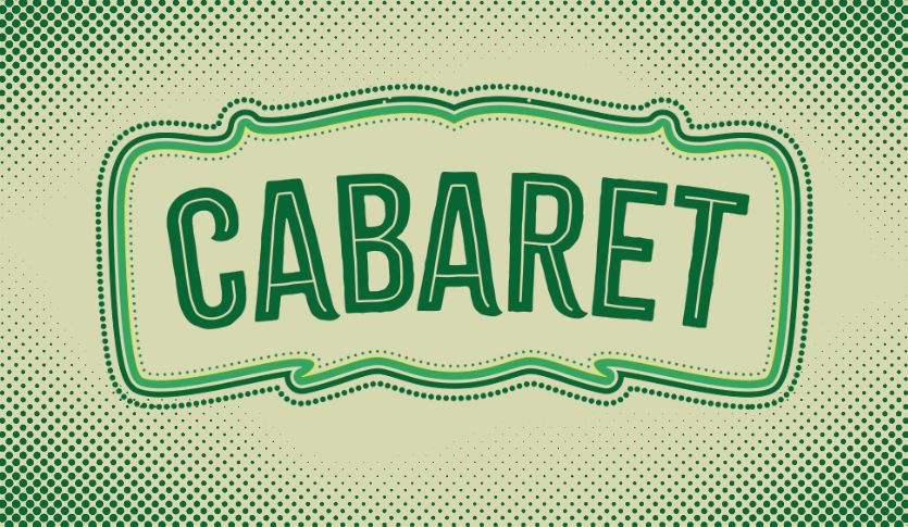 Green Cabaret logo on light green background