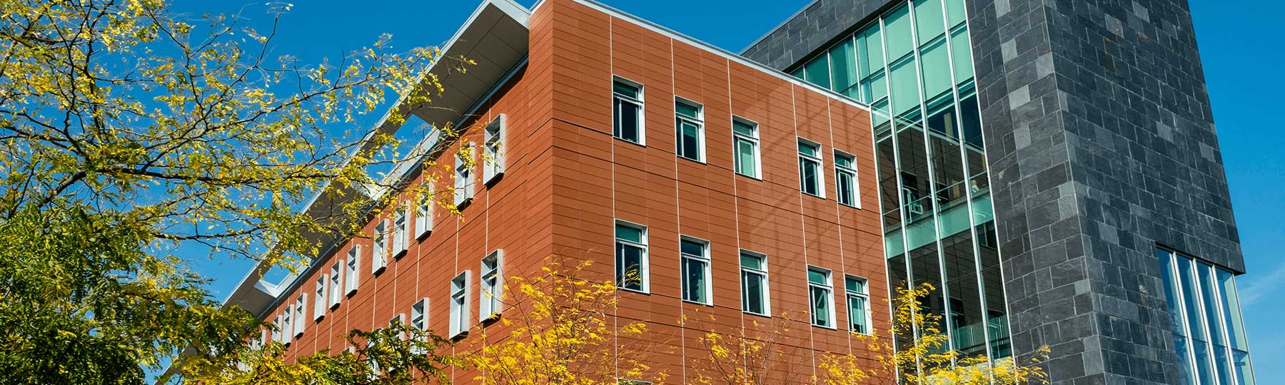 Exterior of the EHS building on CMU's campus