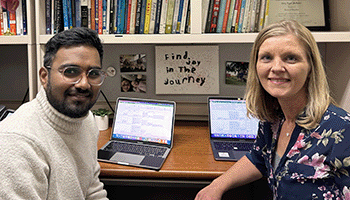 Revanthsai Gajula (India) working with Dr. Abby McGuire