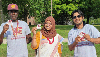 Kenneth Bao (Sierra Leone), Kazi Nafisa Anjum (Bangladesh) and Ruhul Kuddus Ahmed Shojib (Bangladesh)