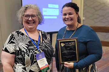 Allison Arnekrans receiving NCACES award