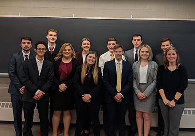 Mock Trial Team with Political Science faculty member Kyla Stepp