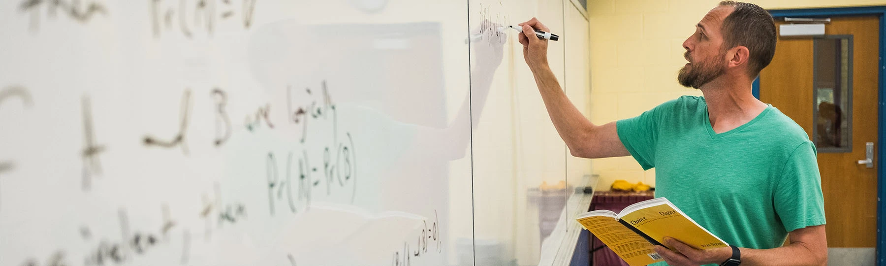 Philosophy professor in classroom