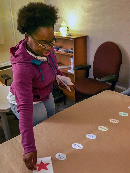 Psychology students conducting research