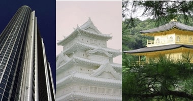 Images of buildings in Japan